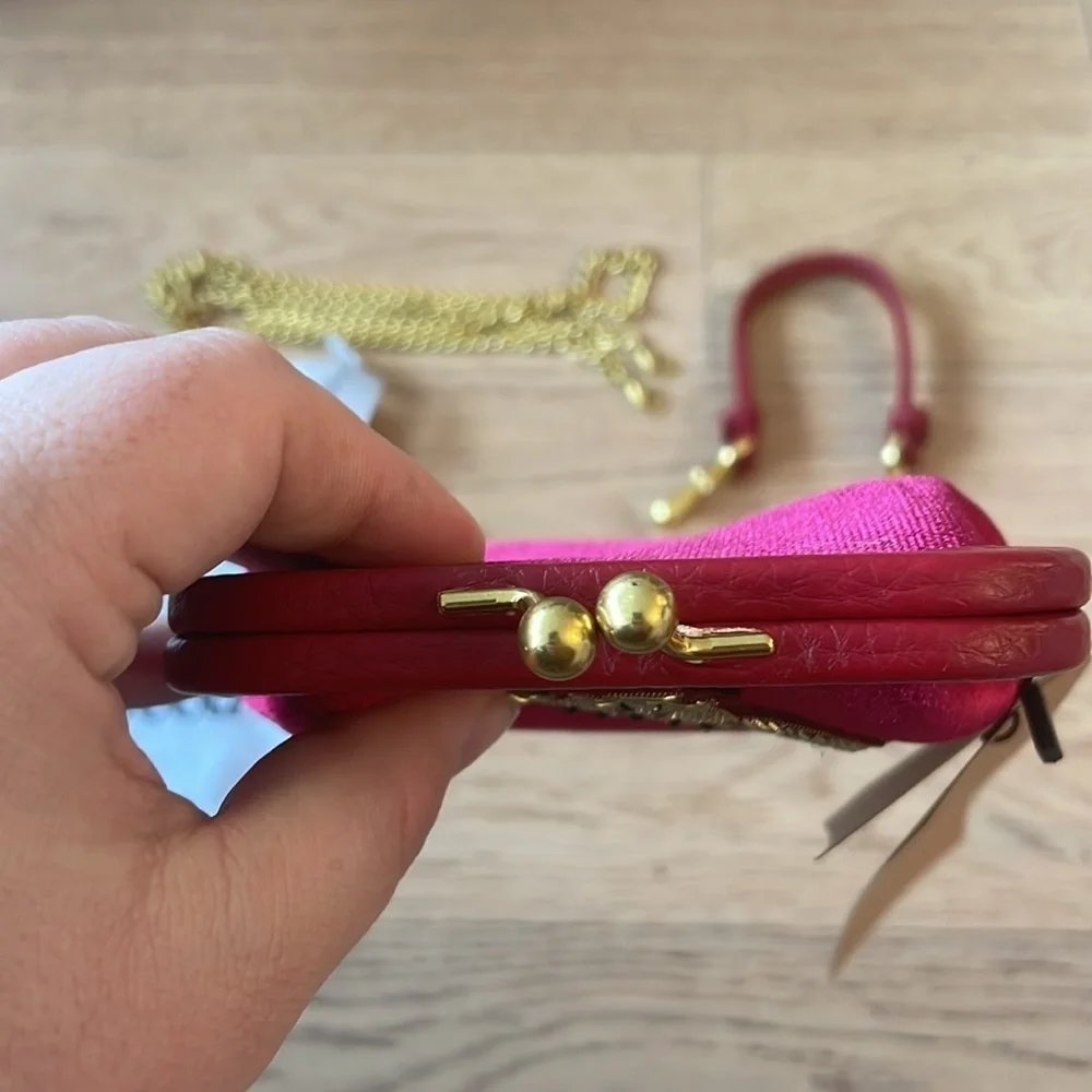 Vivienne Westwood Red Velvet Crossbody Bag Dust Bag 2 Straps